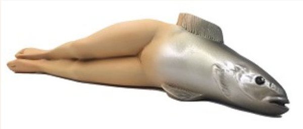 Collective Invention Female Fish Statue by Magritte body of woman head